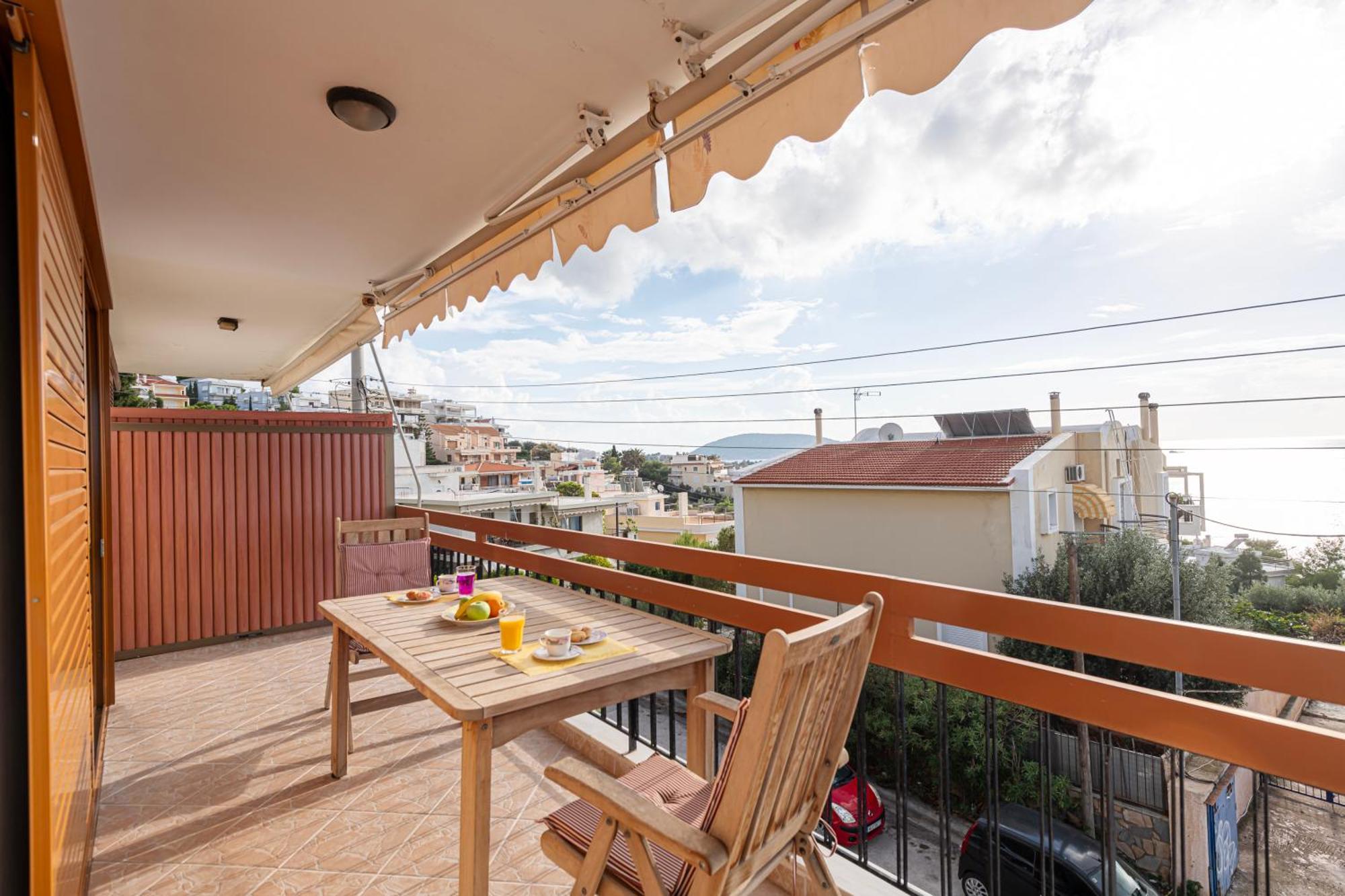 Sea View Apartment 100M From The Beach Saronida Buitenkant foto