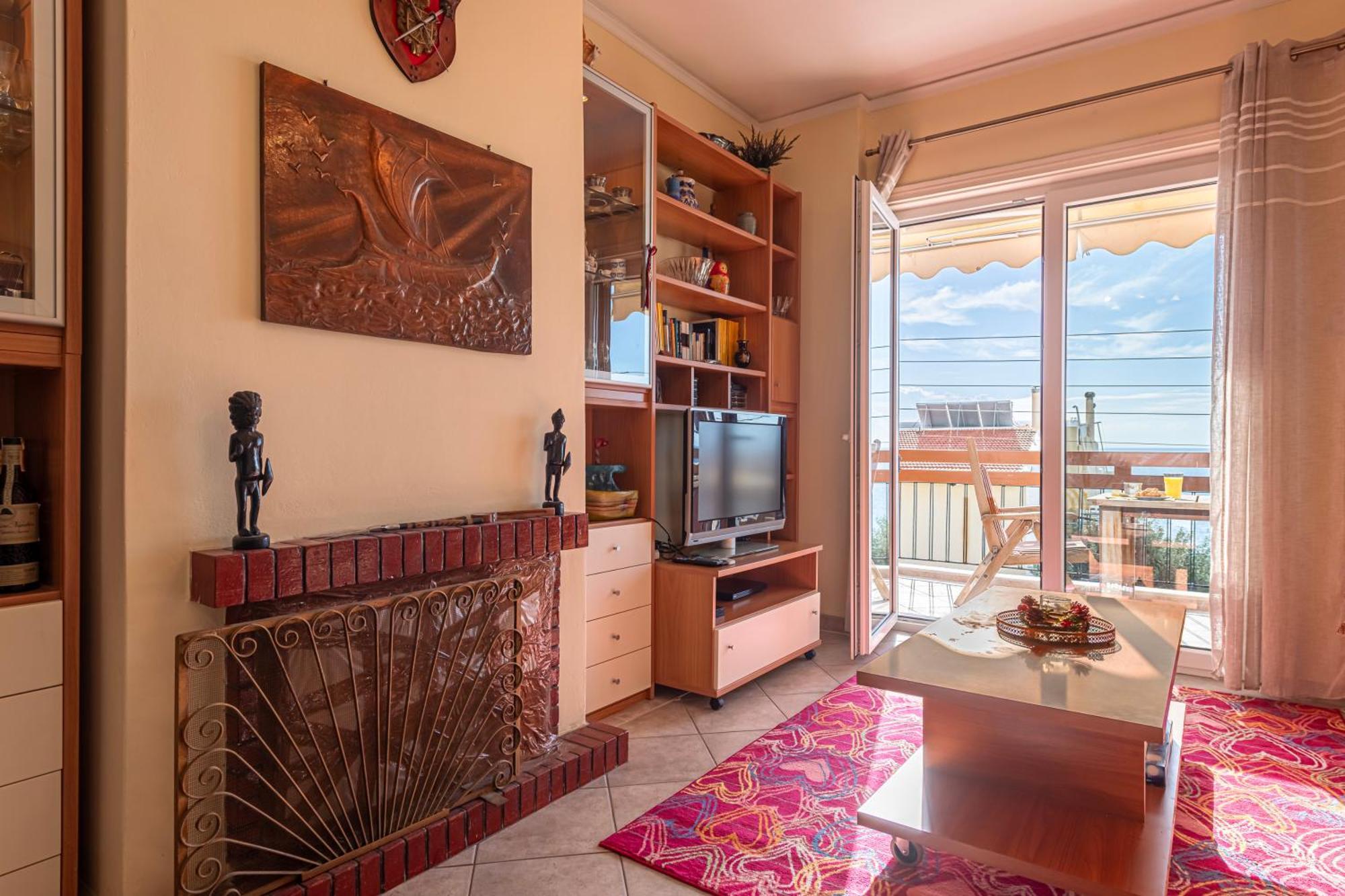 Sea View Apartment 100M From The Beach Saronida Buitenkant foto